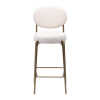 Velvet Metal Low Back Bar Height Bar Chairs
