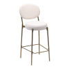 Velvet Metal Low Back Bar Height Bar Chairs