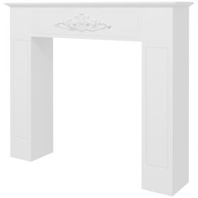 Modern Fireplace Mantel, Freestanding Fireplace Surround with Leg for Electric Fireplaces, 44.7" W x 40" H, White (Option: White-1210x310x685 mm)