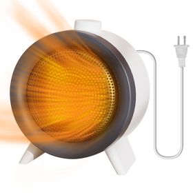 1Pc  Electric Space Heater Ceramic Heater Fan Heating Fan With 3 Modes 3S Fast Heating Tip-over Overheating Protection For Home Office Dormitry (Option: White)