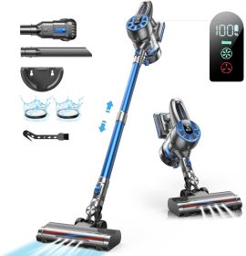 450W 36kPa Powerful Cordless Handheld Vacuum With LED Display, 40-Minute Battery Life, Rechargeable, Suitable For Home Use And Cleaning Pet Hair, (Option: Blue)