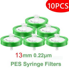10pcs PES Non-Sterile Syringe Filters 13mm 0.22um Pore Size Hydrophilic Filtration (Option: W13588692)