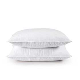 Set of 2 Machine Washable Down Feather Blend Pillow in King size (size: King)