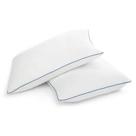 Set of 2 King size Memory Foam Pillow with Removable Machine Washable Cover (size: King)