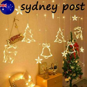 LED Fairy String Window Curtain Lights Star Christmas Xmas Party Home Indoor (Option: W11832598)