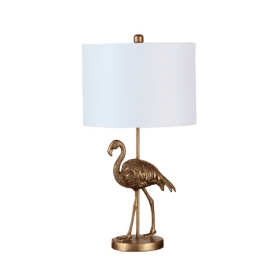 Matte Gold Flamingo Resin Table Lamp (Option: Golden)