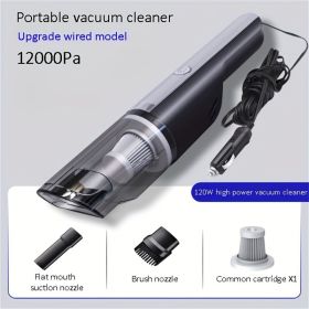 Wired Silver Red Car Vacuum Cleaner Car With Strong Suction Handheld Vacuum Cleaner Small Mini Rechargeable Home Vacuum Cleaner (Option: W13532895)