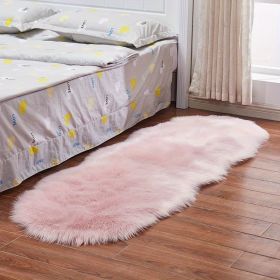 1pc, Wool Carpet Long Fur Carpet Indoor Bedroom Floor Mat 23.62*70.87inch Ripped Shape Acrylic 80% Polyester 20% Suede Fleece Bottom Long Fur Car (Color: Pink, size: 23.62*70.87inch)