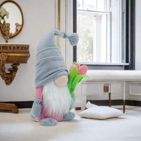 Christmas Gnomes Plush Decoration,Gnome Plush Christmas Decoration Handmade Swedish Dwarf Scandinavian Tomte Elf Gnomes for Home Office Table Dec (Color: Gray)