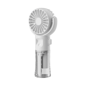Portable Handheld Spray Fan 4-Speed Water Spray Mist Fan Summer Cooling Artifact USB Charging Summer Supplies Outdoor Mini Fan (Color: White)