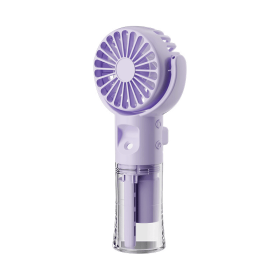 Portable Handheld Spray Fan 4-Speed Water Spray Mist Fan Summer Cooling Artifact USB Charging Summer Supplies Outdoor Mini Fan (Color: Purple)