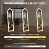 3 Color Lighting Mirror with LED Lights, 64"x21" Lighted Floor Standing Mirror with Stand, Wall Mounted Hanging