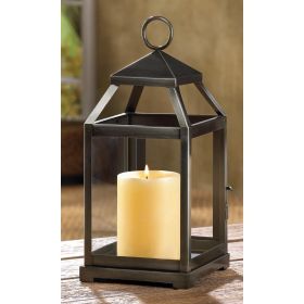 Contemporary Rustic Silver Candle Lantern for Home Decor (Color: Rustic Silver)